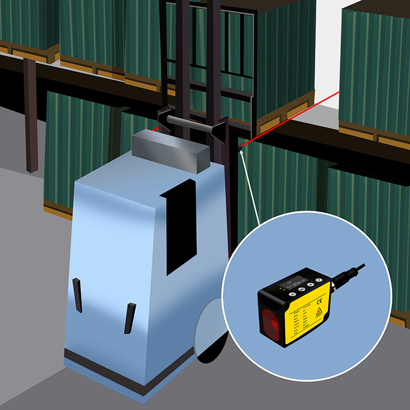 Utilisation de capteurs de distance laser sur les AGV pour la détection des emplacements de rack