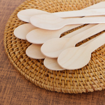 160mm Eco-Friendly Biodegradable Wooden Spoon | Compostable Cutlery