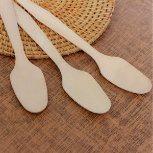 185mm Biodegradable Wooden Cutlery Spoons