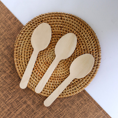 160mm big-head Eco-Friendly Disposable Wooden Spoon