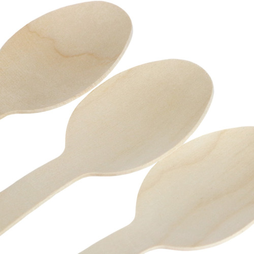 160mm big-head Eco-Friendly Disposable Wooden Spoon