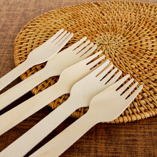 160mm Compostable Disposable Wooden Fork