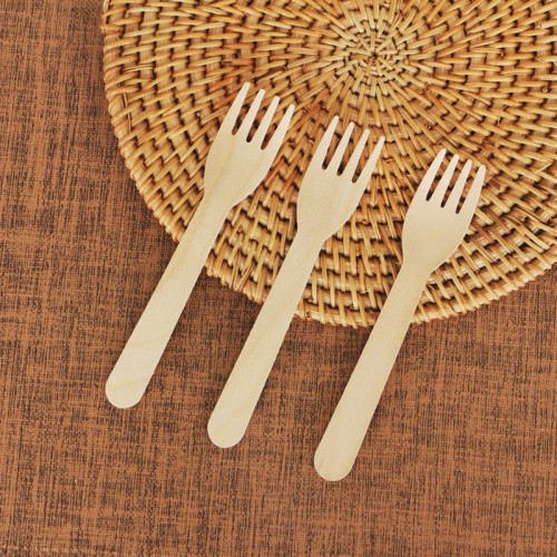 125mm Small Size Disposable Wooden Fork