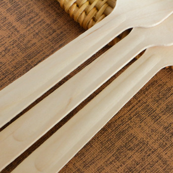 160mm Biodegradable Wooden Cutlery Forks