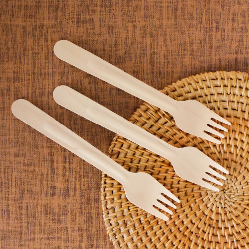 160mm Reinforced Eco-Friendly Disposable Wooden Fork