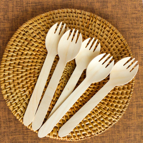 160mm Eco-Friendly Disposable Wooden Spork