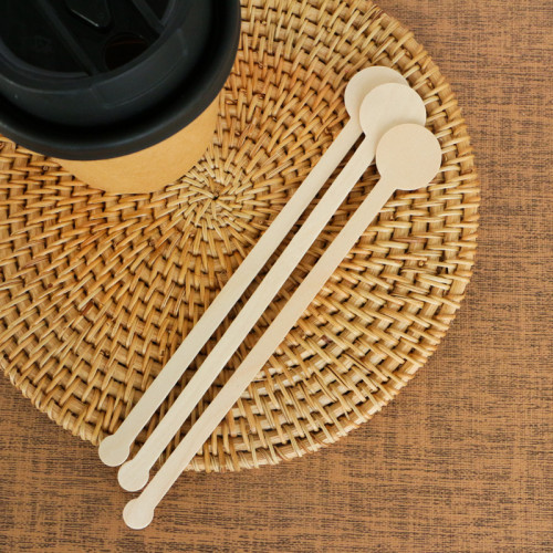 180mm Eco-Friendly Round Head Disposable Wooden Stir Sticks