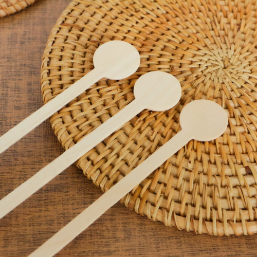 180mm Eco-Friendly Round Head Disposable Wooden Stir Sticks