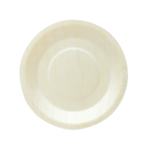 Small round plate Eco-Friendly Disposable Wooden Plate