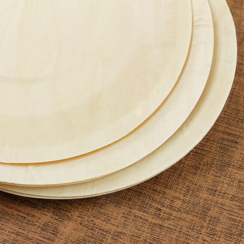 Small round plate Eco-Friendly Disposable Wooden Plate