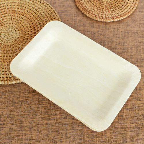 Rectangular plate Eco-Friendly Disposable Wooden Plate