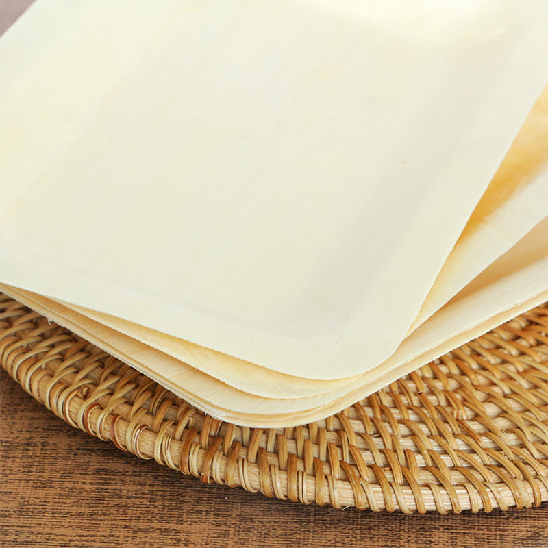  disposable wooden large round plate