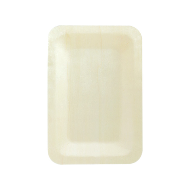  disposable wooden large round plate
