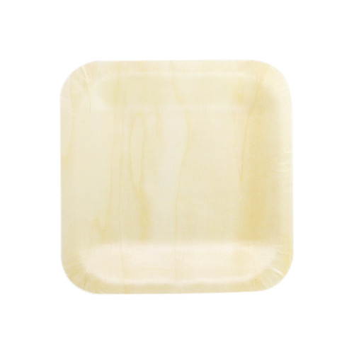 Medium square plate 1 Eco-Friendly Disposable Wooden Plate