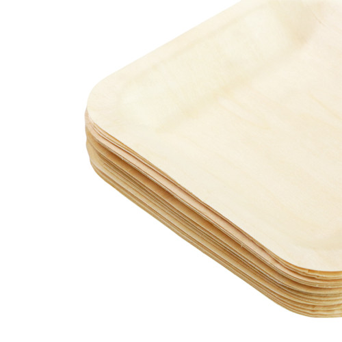 Medium square plate 1 Eco-Friendly Disposable Wooden Plate