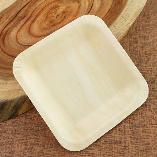 Medium square plate 1 Eco-Friendly Disposable Wooden Plate