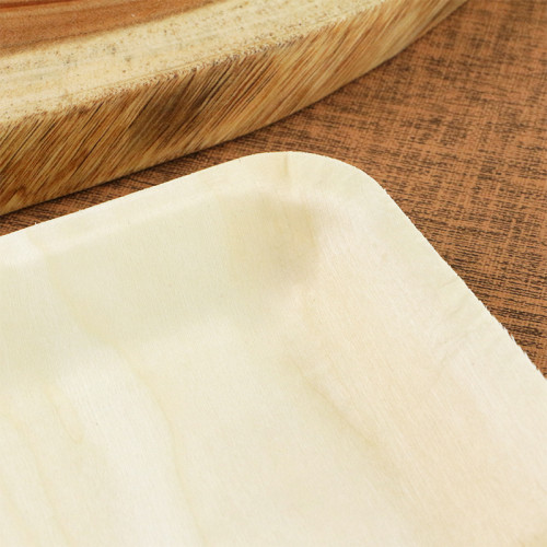 Medium square plate 1 Eco-Friendly Disposable Wooden Plate