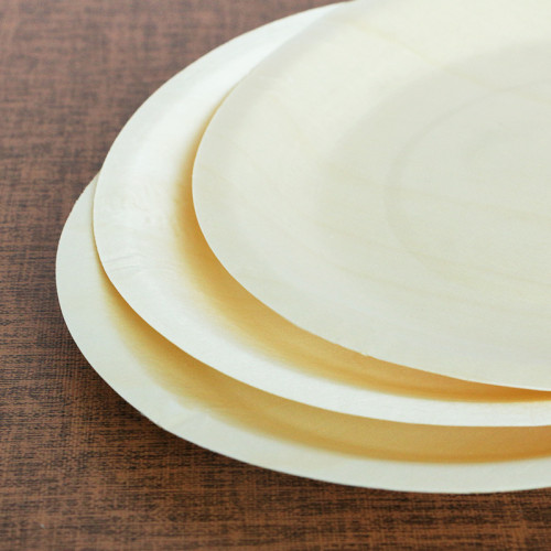 Medium round plate 1 Eco-Friendly Disposable Wooden Plate