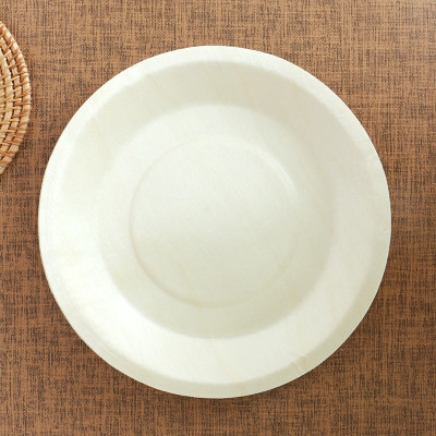 Medium round plate / Eco-Friendly Disposable Wooden Round Plate