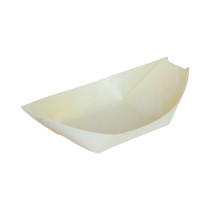 Medium-sized Eco-Friendly Disposable Wooden Boat plates