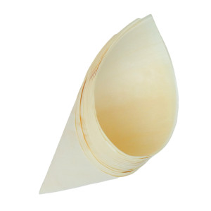 200mm Eco-Friendly Disposable Wooden Cone