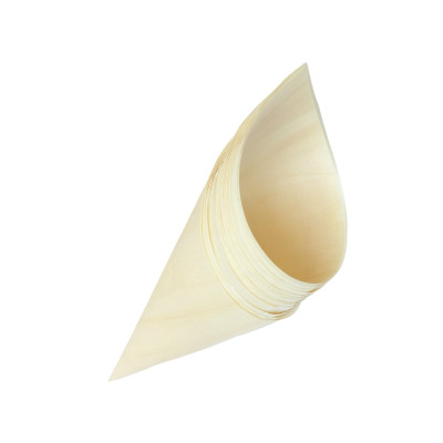 220mm Eco-Friendly Disposable Wooden Cone