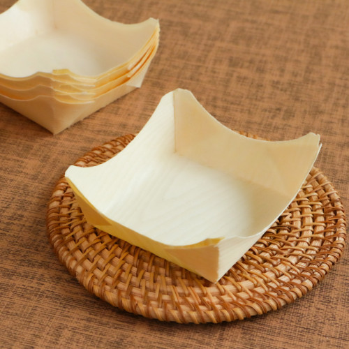 80mm Eco-Friendly Disposable Wooden Mousse Box