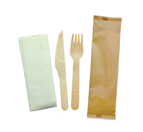 Wholesale FSC Certified Eco-Friendly Disposable Wooden Cutlery Kit Set - Biodegradable, Custom OEM & ODM Services for Distributors and Importers