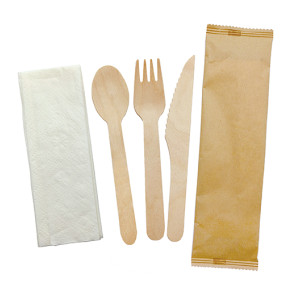 Biodegradable Wooden Cutlery Set 3 in 1 | Wholesale