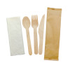 Disposable Wooden Cutlery Kit Set 2 In 1 | Factory Direct