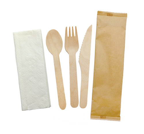Wholesale FSC Certified Eco-Friendly Disposable Wooden Cutlery Kit Set - Biodegradable, Custom OEM & ODM Services for Distributors and Importers