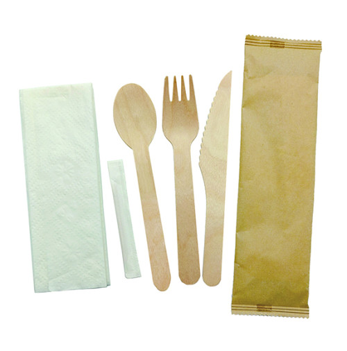 Wholesale FSC Certified Eco-Friendly Disposable Wooden Cutlery Kit Set - Biodegradable, Custom OEM & ODM Services for Distributors and Importers