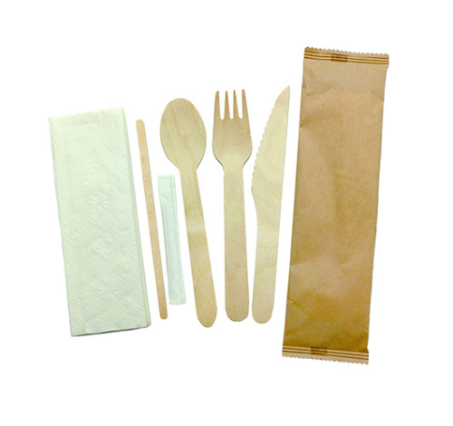 Wholesale FSC Certified Eco-Friendly Disposable Wooden Cutlery Kit Set - Biodegradable, Custom OEM & ODM Services for Distributors and Importers