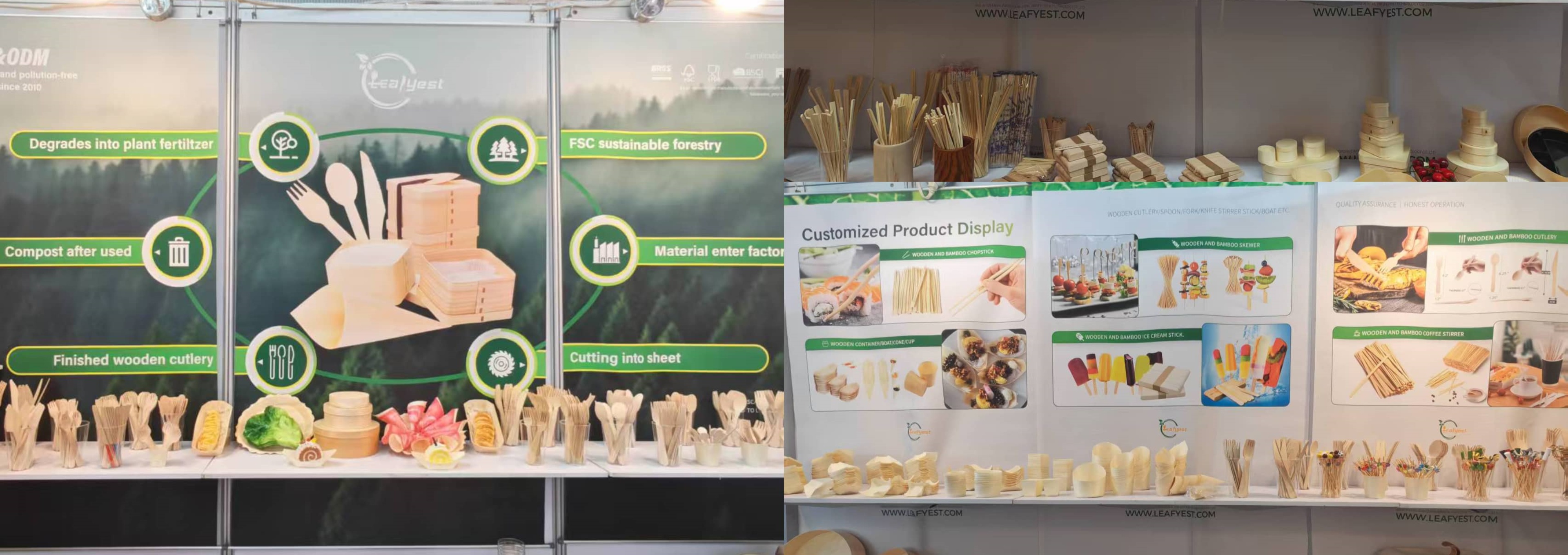 Custom compostable wooden plates by Leafyest