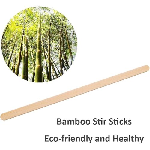 140 mm Disposable Bamboo Rounded End Coffee Stirrer