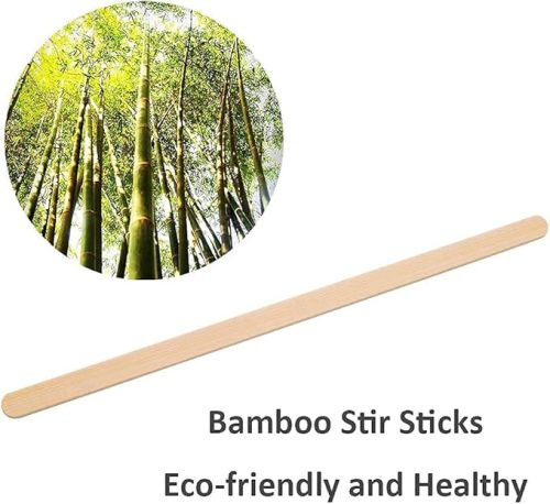 110 mm Disposable Bamboo Rounded End Coffee Stirrer