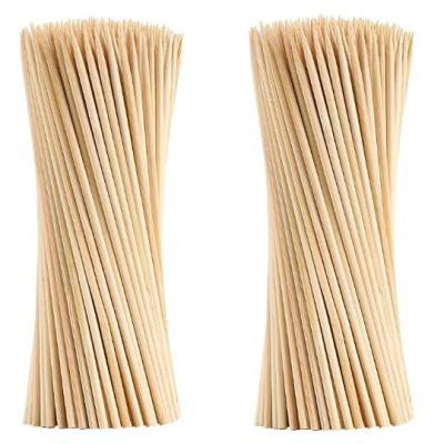 FSC  Natural Bamboo Skewers – 6" Durable 4mm Roasting Sticks for BBQ, Grilling, Kabobs, Chocolate Fountain, Fruits & Crafts