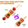 FSC Disposable Flag / Gun Shaped Bamboo Skewers (Teppo Gushi) Natural 3.5” (9cm) (100/pack)
