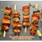 FSC 200 Paddle Bamboo Skewers 9CM Flat Burgers Sticks Wooden Fruits Picks