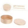 Disposable Cheap Disposable Poplar Wooden Cheese Mold Disposable Cake Box