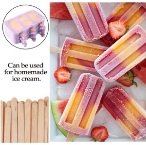 Bevelled Edge Wooden Multi-Purpose Popsicle Sticks, Craft Sticks for ICES, Ice Cream, Waxing, Tongue Depressor Wood Sticks (Formerly Comfy Package)