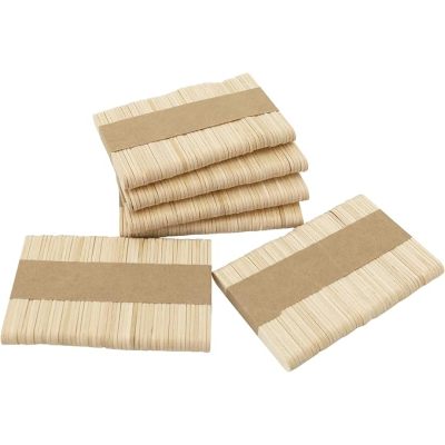 Straight Edge  Wooden Craft Sticks - Food Grade Popsicle Sticks for Crafts & Ice Cream Sticks - Wooden Sticks for Crafts - Wood Craft Sticks - Popsicle Sticks Bulk