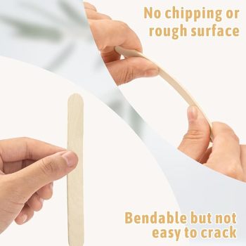 Straight Edge  Wooden Sticks - Food Grade Popsicle Ice Cream Sticks - Popsicle Sticks Bulk