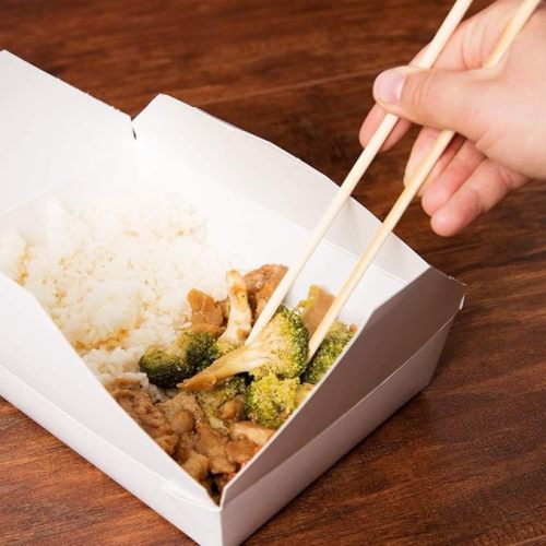 Eco-Friendly Disposable 100 Pairs Palillos UV Treated Premium Disposable Bamboo Round Chopsticks Sleeved and Separated (Bamboo, 100 pairs)