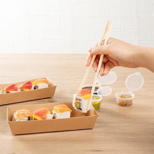 Eco-Friendly 8.3 Inch Twin Chopsticks, 100 Durable Bamboo Chopsticks - With Paper Sleeve, Bamboo Premium Chopsticks, For All Kinds Of Foods, Ideal For Cafes And Restaurants