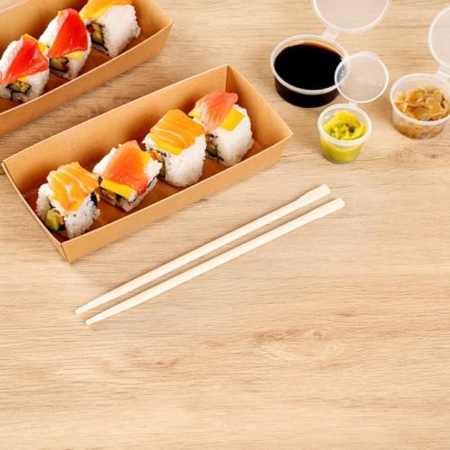 Eco-Friendly 8.3 Inch Twin Chopsticks, 100 Durable Bamboo Chopsticks - With Paper Sleeve, Bamboo Premium Chopsticks, For All Kinds Of Foods, Ideal For Cafes And Restaurants