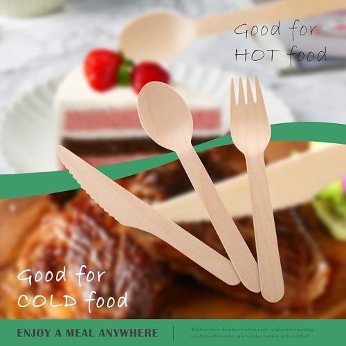 High Quality Custom Design 185mm Disposable Wooden Fork