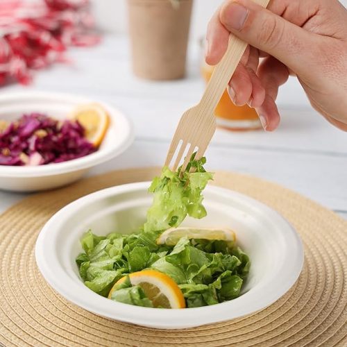 High Quality Custom Design 185mm Disposable Wooden Fork