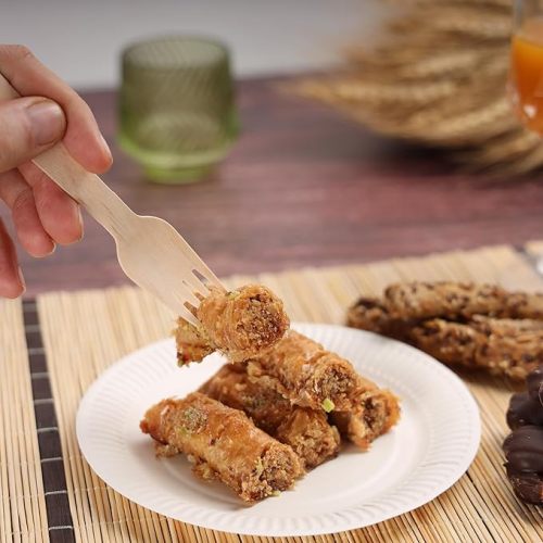 High Quality Custom Design 185mm Disposable Wooden Fork