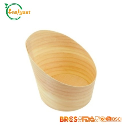 55mm Eco-Friendly Disposable Wooden Cup Pinewood Serving Cup